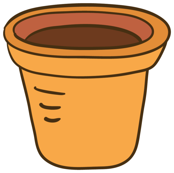 Цветочный горшок мультяшный