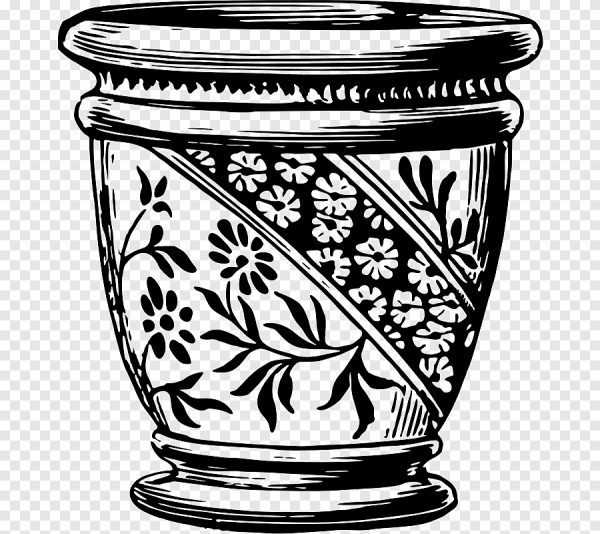 Цветочный горшок на прозрачном фоне