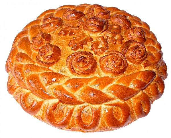 Круглый сладкий каравай