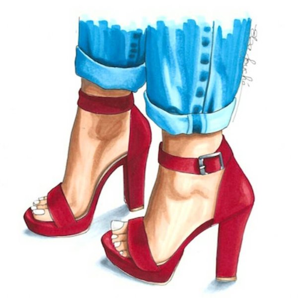 Иллюстрации стильные туфли