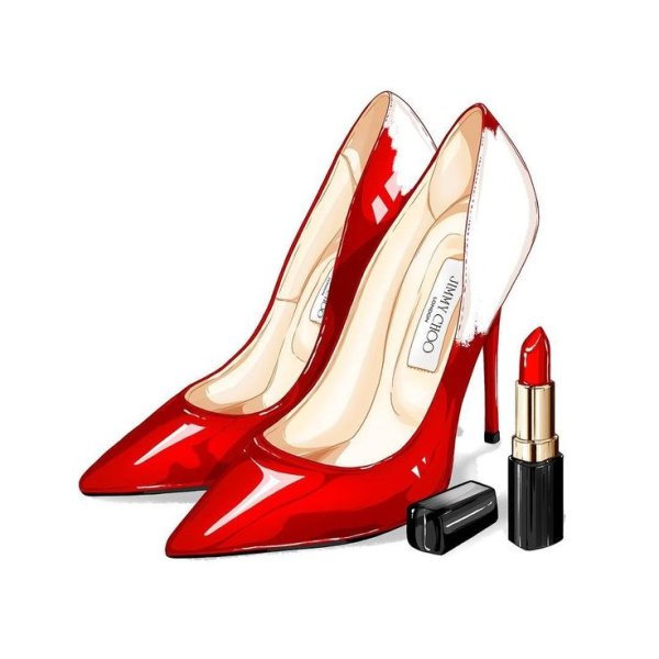 Туфли акварель