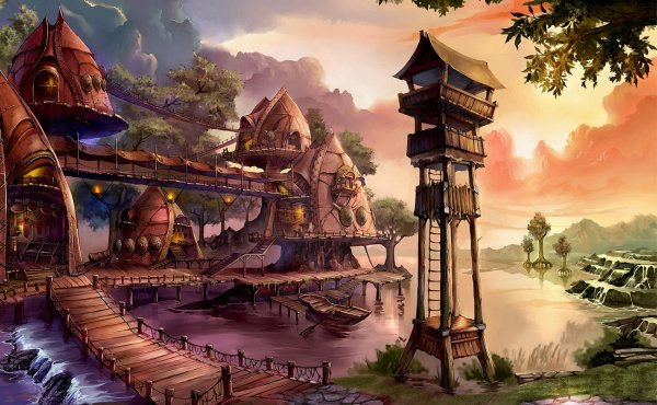 Фэнтези деревня