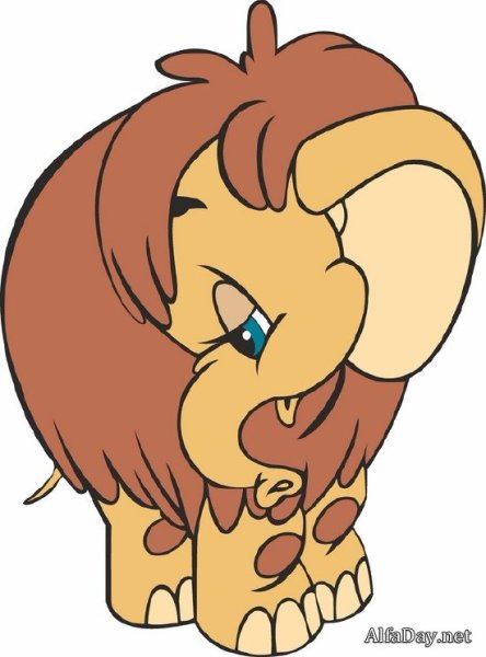 Мамонтенок мультяшный