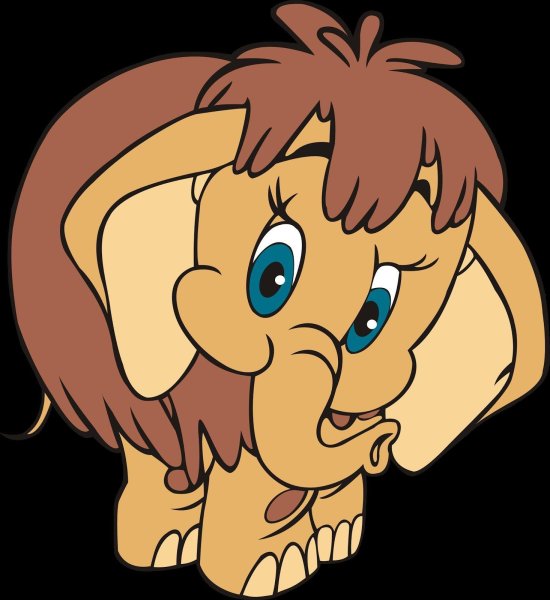 Герой мультфильма Мамонтенок