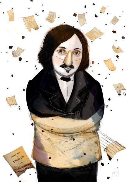 Гоголь портрет вектор