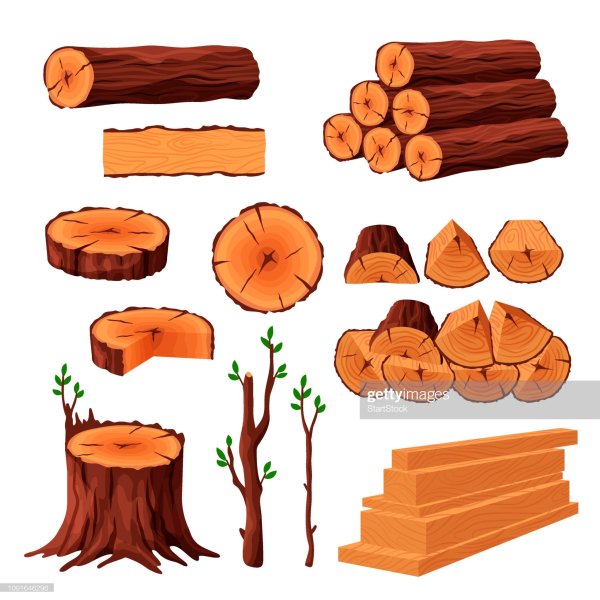 Бревно без фона