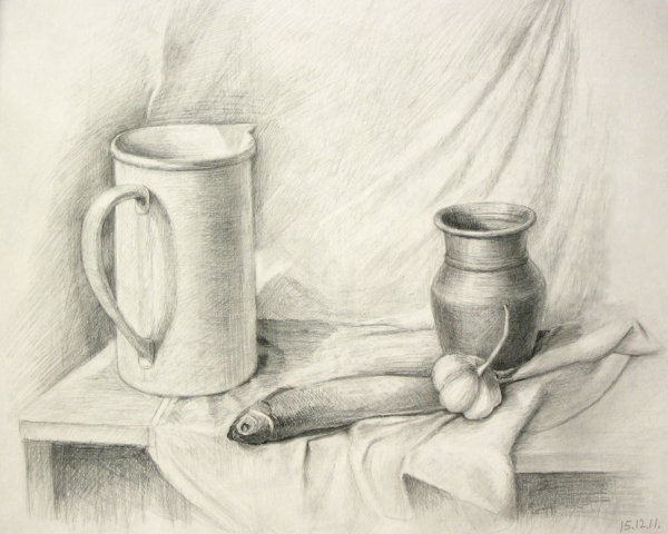 Натюрморт карандашом