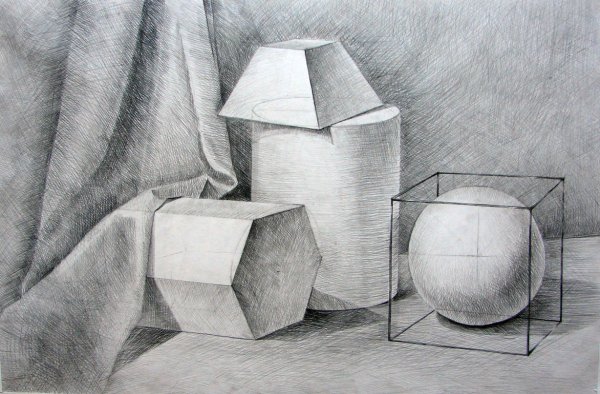 Рисование геометрических фигур карандашом