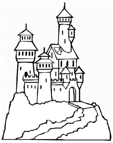 Раскраска замок