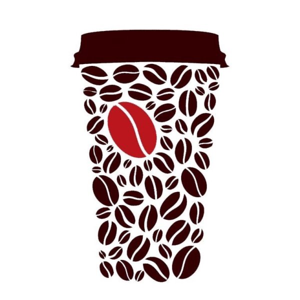 Стакан кофе мультяшный