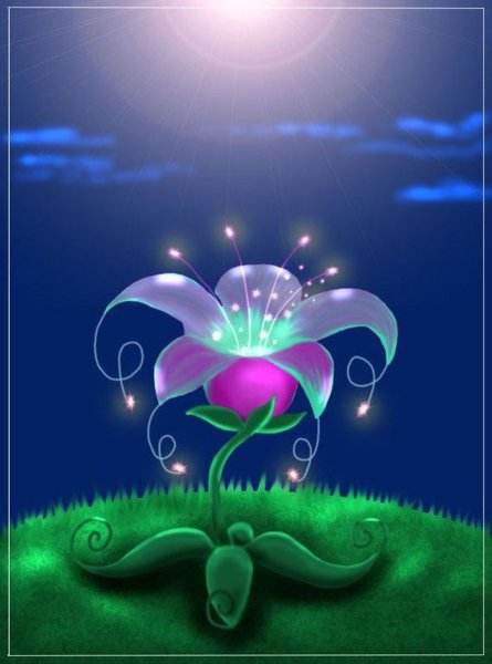 Необычный сказочный цветок