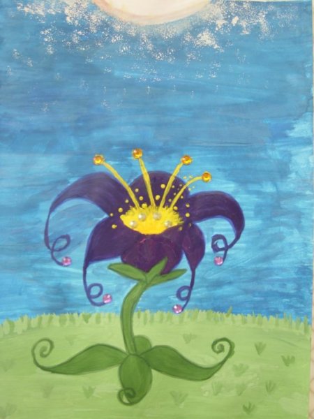 Волшебный цветок рисование