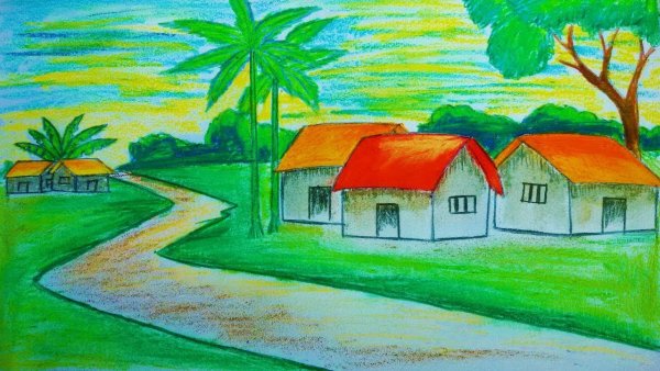 Рисование мой поселок