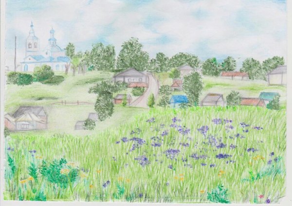 Рисунок на тему моё село