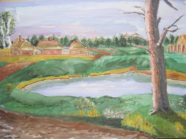 Рисунок села для детей