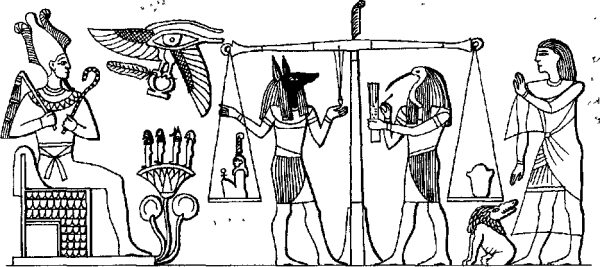 Богиня Маат на суде Осириса