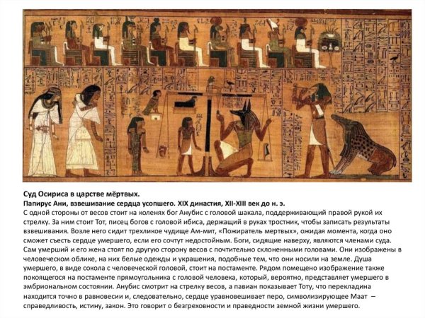 "Древнеегипетская "книга мёртвых" суд Осириса