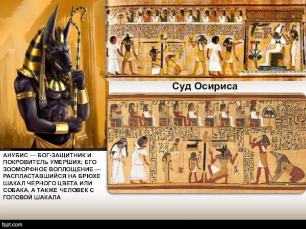 Книга мертвых суд Осириса весы Папирус