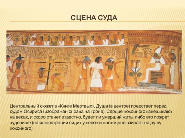 "Древнеегипетская "книга мёртвых" суд Осириса