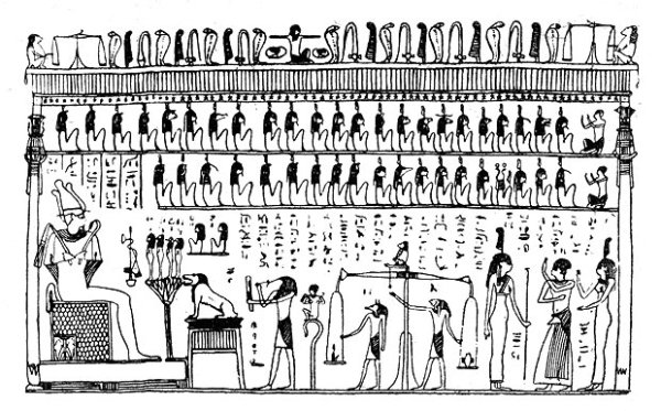 Египетские фрески суд Осириса