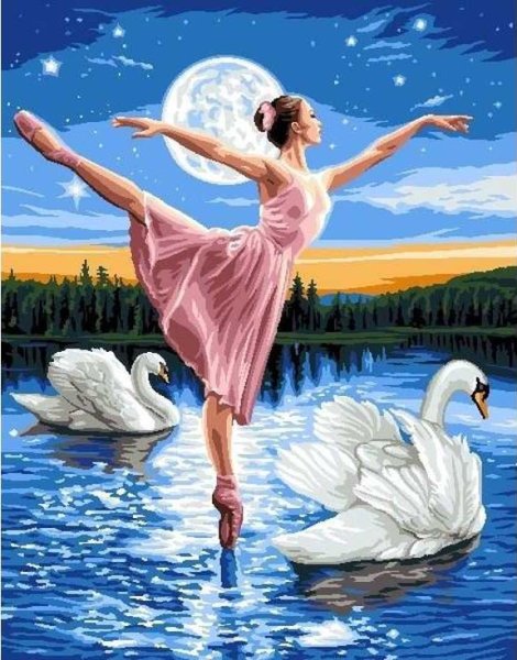 Алмазная мозаика Лебединое озеро