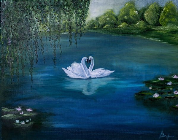 Лебединое озеро лебедь