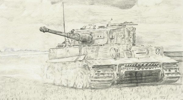 Рисунок танка тигр