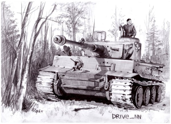 Нарисовать немецкий танк