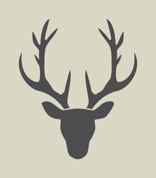 Голова оленя контур