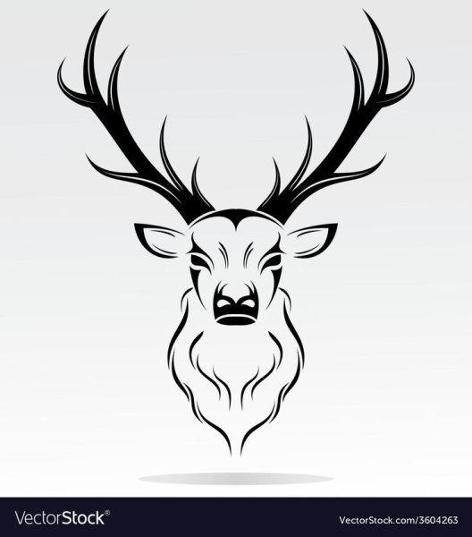 Тату Оленья голова