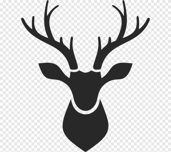 Силуэт головы оленя