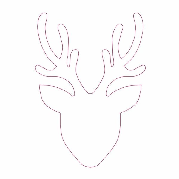 Голова оленя трафарет