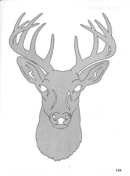 Голова оленя рисунок
