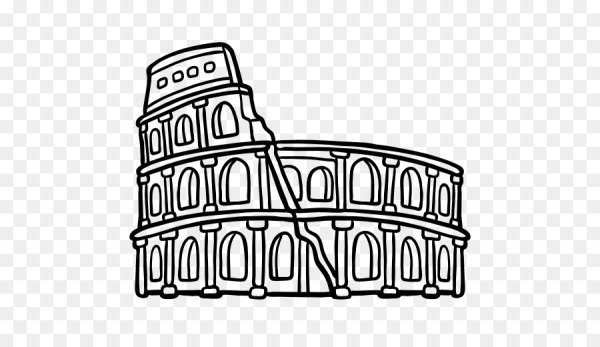 Амфитеатр.в древнем Риме на белом фоне