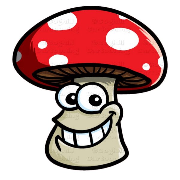 Грибы мультяшные