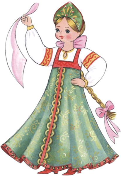 Девица красавица на белом фоне