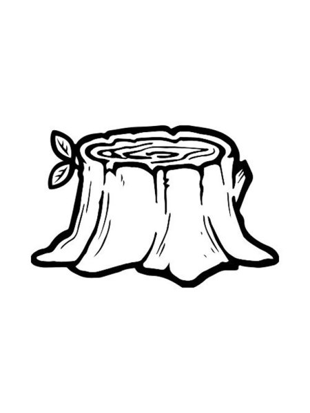 Пень раскраска