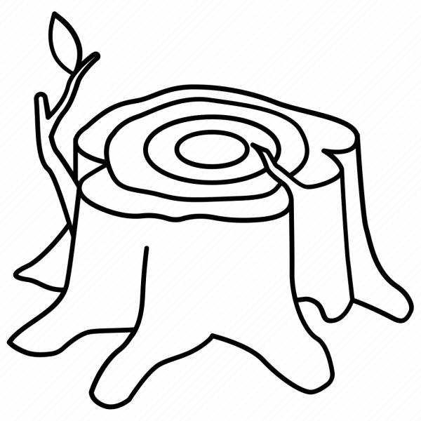 Пень раскраска для детей