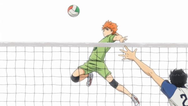Аниме волейбол Хината удар