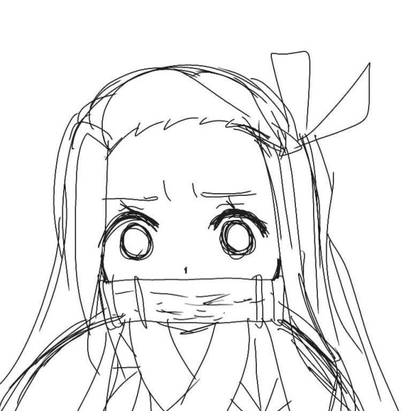 Незуко раскраска