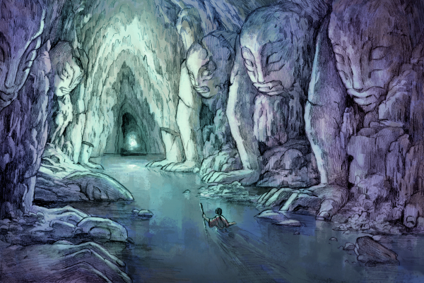 Пещера со сталактитами фэнтези