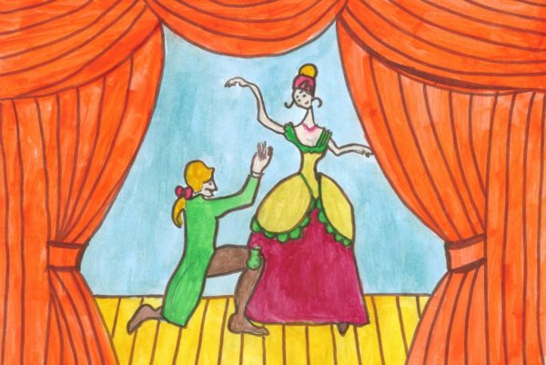 Сцена театра рисунок