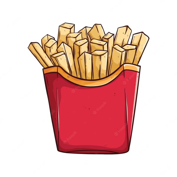 Картошка фри мультяшная