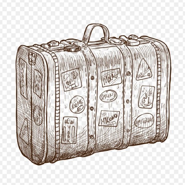 Чемодан нарисованный