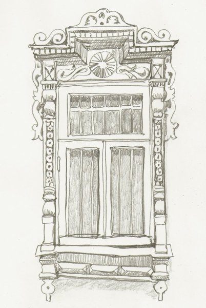 Старинные окна с узорами