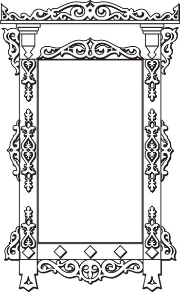 Эскиз оконного наличника