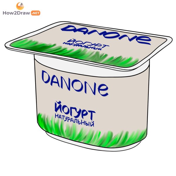 Нарисовать йогурт