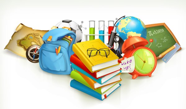 Школьные принадлежности иллюстрации