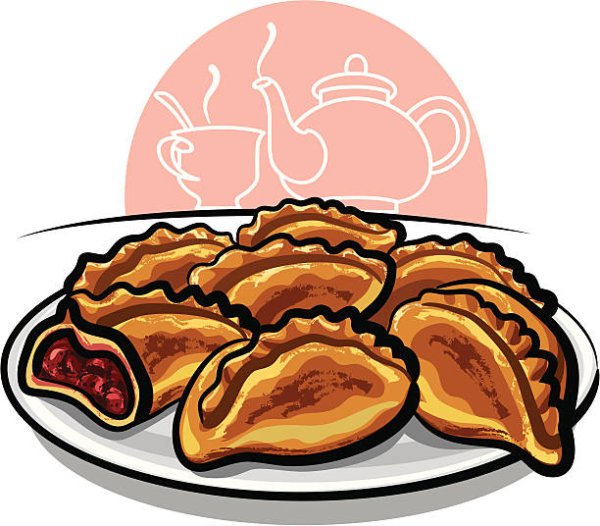 Пирожки раскраска