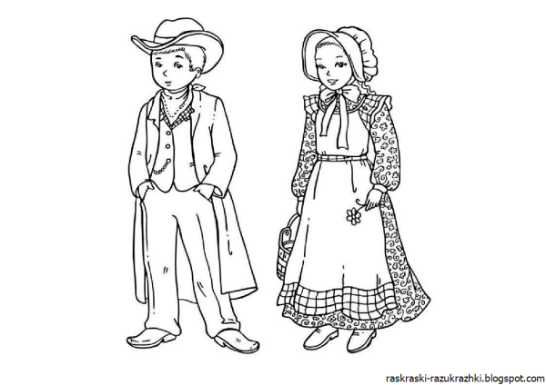 Русский национальный костюм рисунок